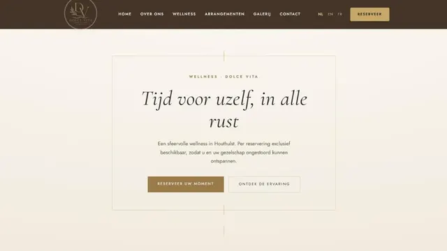 De website van Wellness Dolce Vita