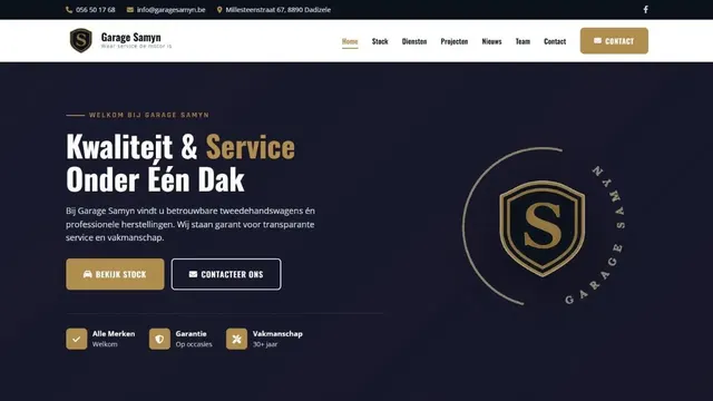 De website van Garage Samyn