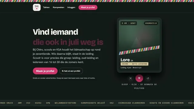 De website van Scoutr